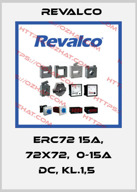 ERC72 15A, 72x72,  0-15A DC, Kl.1,5  Revalco