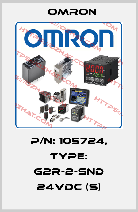 P/N: 105724, Type: G2R-2-SND 24VDC (S) Omron