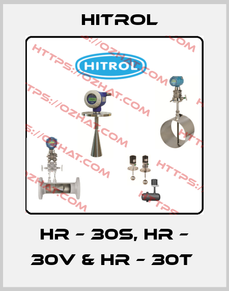 HR – 30S, HR – 30V & HR – 30T  Hitrol