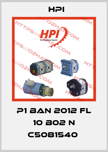 P1 BAN 2012 FL 10 B02 N C5081540  HPI