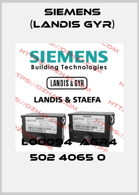 L00094  AGR4 502 4065 0  Siemens (Landis Gyr)