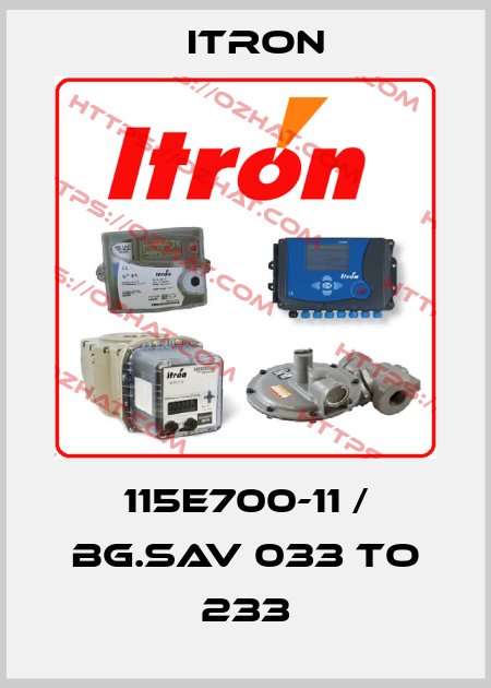 115E700-11 / BG.SAV 033 to 233 Itron