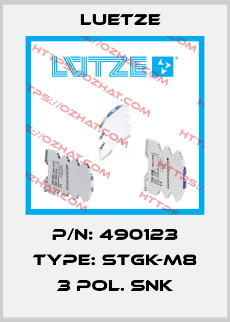 P/N: 490123 Type: STGK-M8 3 POL. SNK Luetze