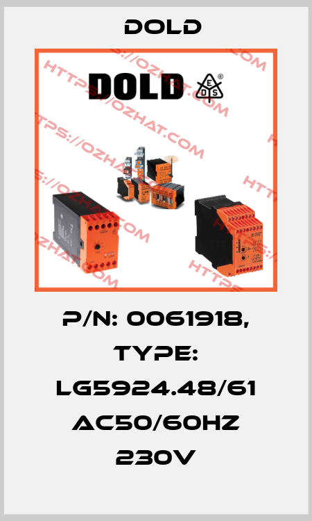 p/n: 0061918, Type: LG5924.48/61 AC50/60HZ 230V Dold