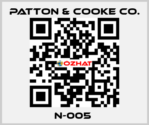 N-005  Patton & Cooke Co.