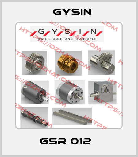 GSR 012   Gysin