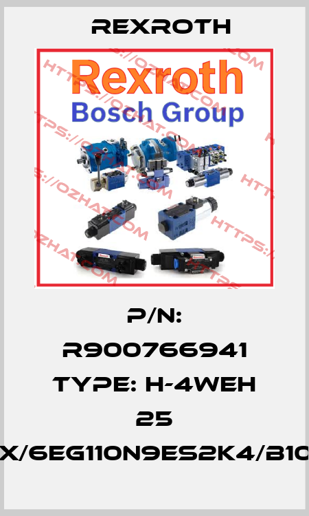 P/N: R900766941 Type: H-4WEH 25 U6X/6EG110N9ES2K4/B10D3 Rexroth