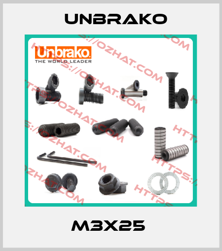 M3X25  Unbrako