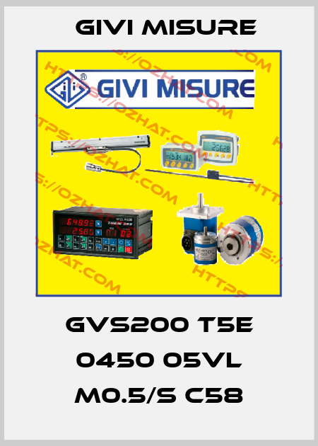 GVS200 T5E 0450 05VL M0.5/S C58 Givi Misure