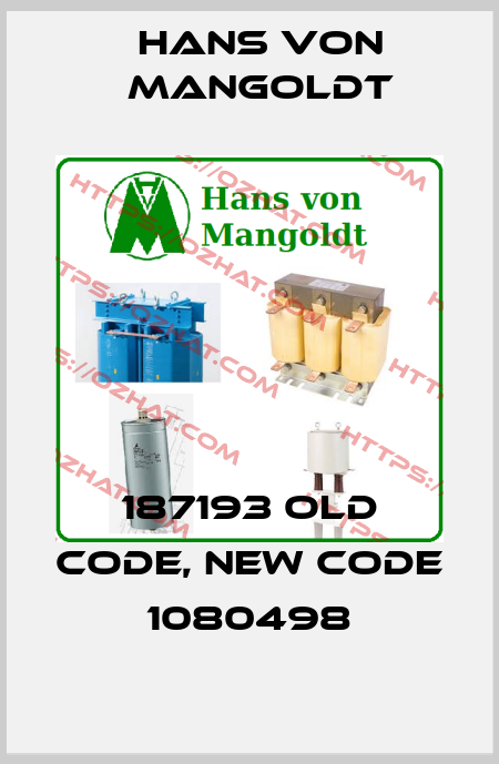 187193 old code, new code 1080498 Hans von Mangoldt