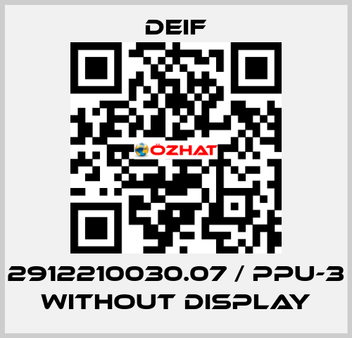 2912210030.07 / PPU-3 without display Deif
