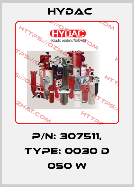 p/n: 307511, Type: 0030 D 050 W Hydac