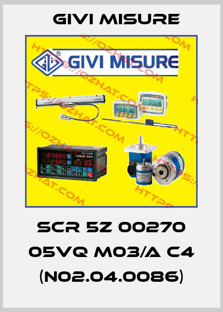 SCR 5Z 00270 05VQ M03/A C4 (N02.04.0086) Givi Misure