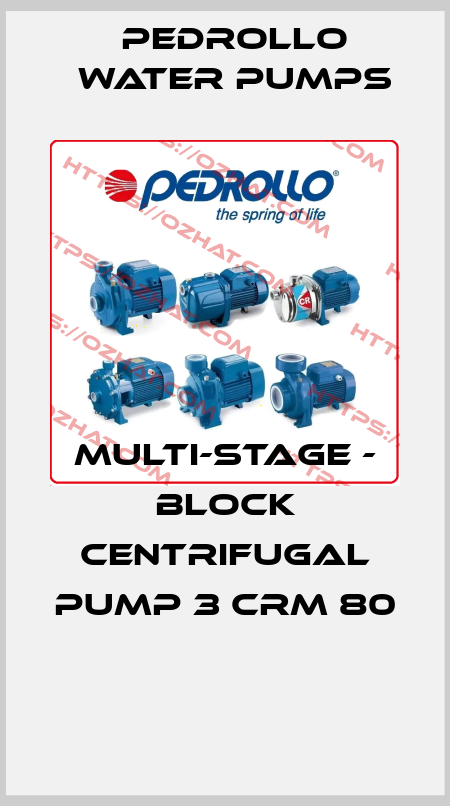 MULTI-STAGE - BLOCK CENTRIFUGAL PUMP 3 CRM 80  Pedrollo Water Pumps