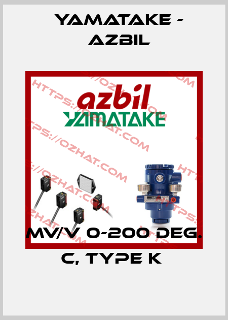 MV/V 0-200 DEG. C, TYPE K  Yamatake - Azbil