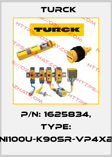 p/n: 1625834, Type: NI100U-K90SR-VP4X2 Turck