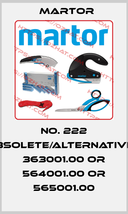 NO. 222 obsolete/alternatives 363001.00 or 564001.00 or 565001.00 Martor