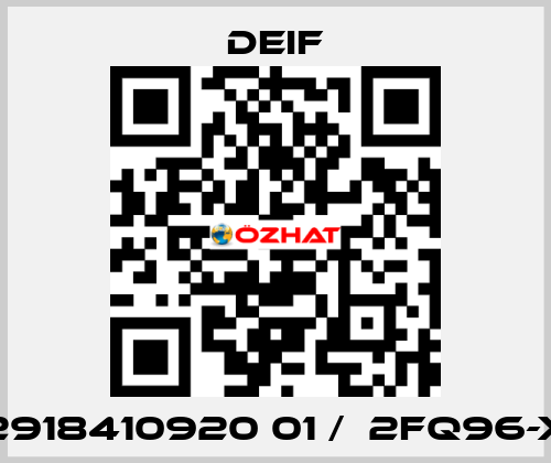 2918410920 01 /  2FQ96-x Deif