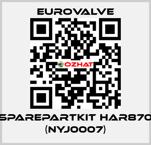 Sparepartkit HAR870 (NYJ0007) Eurovalve