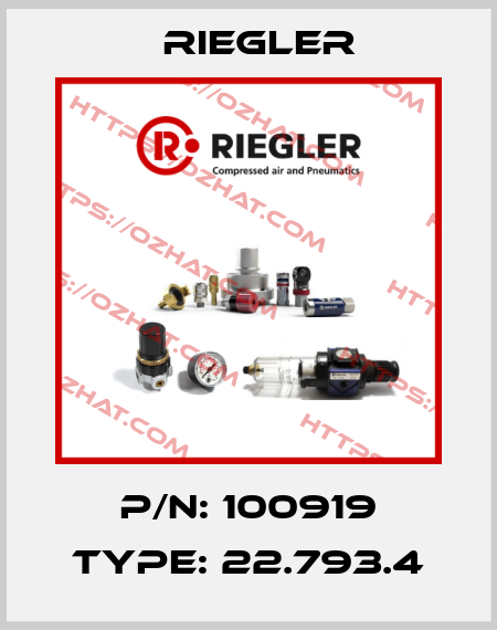 P/N: 100919 Type: 22.793.4 Riegler