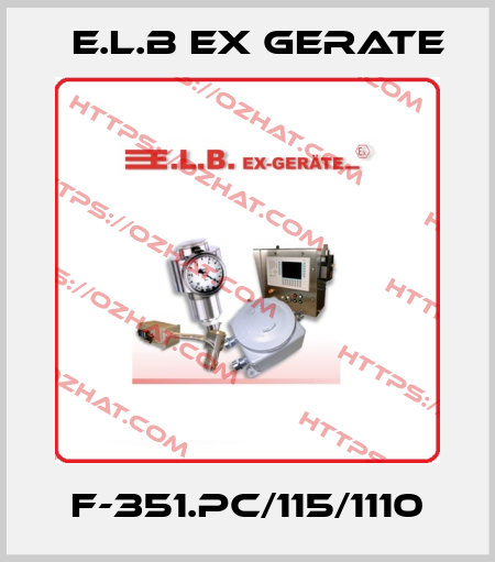 F-351.PC/115/1110 E.L.B Ex Gerate