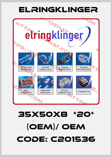 35x50x8  *20* (OEM)/ OEM code: C201536 ElringKlinger