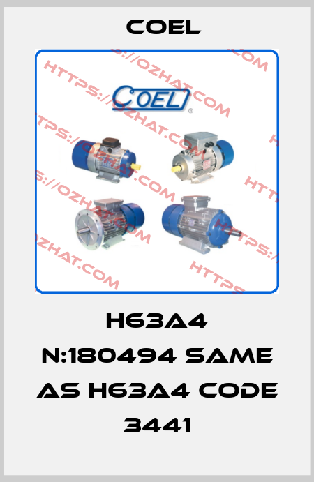 H63A4 N:180494 same as H63A4 CODE 3441 Coel