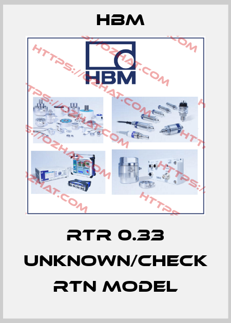 RTR 0.33 unknown/check RTN model Hbm