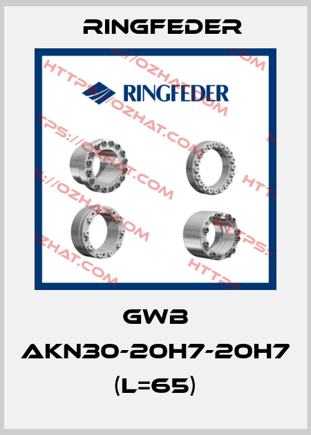GWB AKN30-20H7-20H7 (L=65) Ringfeder