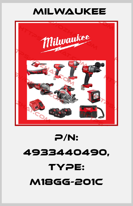 P/N: 4933440490, Type: M18GG-201C Milwaukee