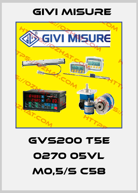 GVS200 T5E 0270 05VL M0,5/S C58 Givi Misure