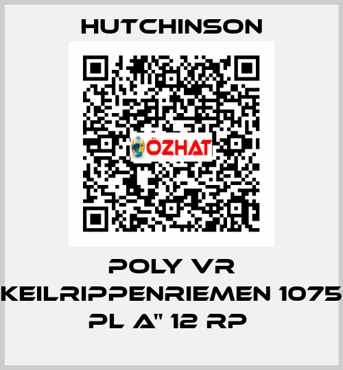 POLY VR KEILRIPPENRIEMEN 1075 PL A" 12 RP  Hutchinson