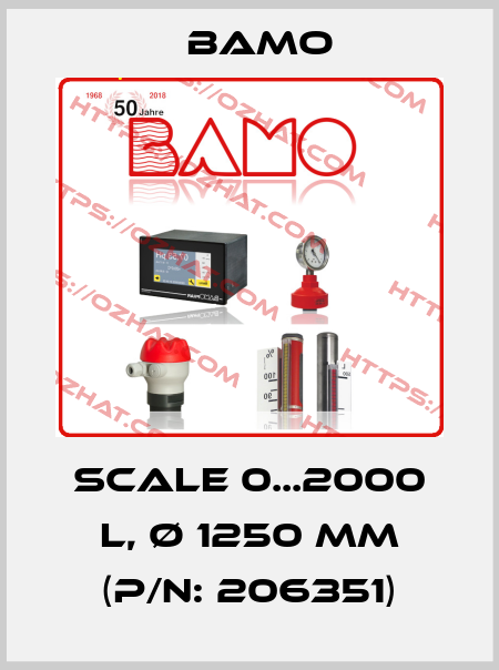 Scale 0...2000 L, Ø 1250 mm (P/N: 206351) Bamo