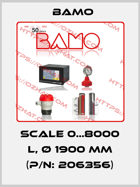Scale 0...8000 L, Ø 1900 mm (P/N: 206356) Bamo