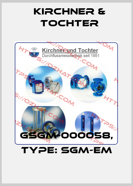 GSGM-000058, Type: SGM-EM Kirchner & Tochter