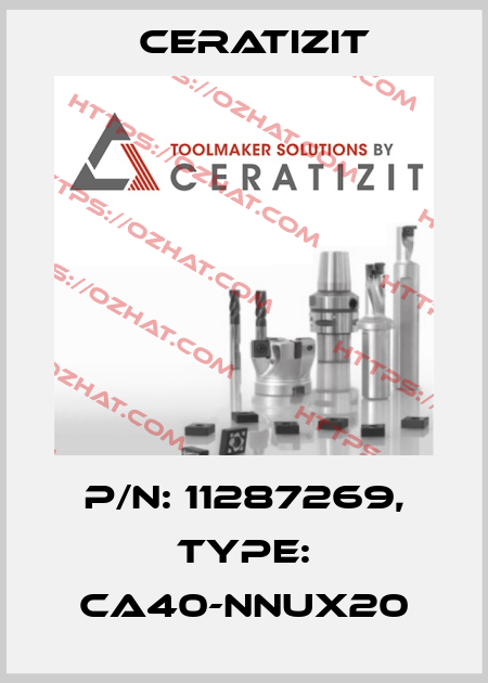 P/N: 11287269, Type: CA40-NNUX20 Ceratizit