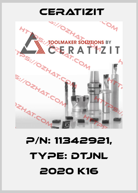 P/N: 11342921, Type: DTJNL 2020 K16 Ceratizit