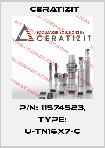 P/N: 11574523, Type: U-TN16X7-C Ceratizit