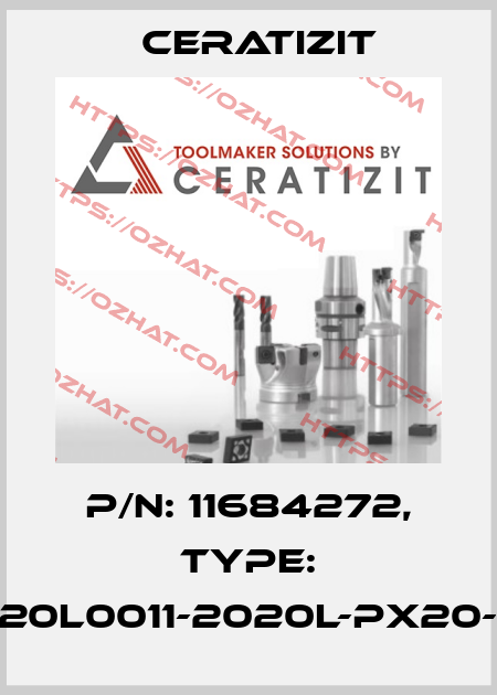 P/N: 11684272, Type: E20L0011-2020L-PX20-2 Ceratizit