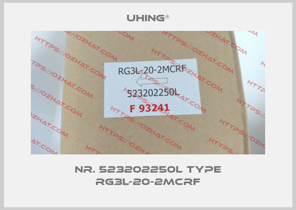 Nr. 523202250L Type RG3L-20-2MCRF Uhing®