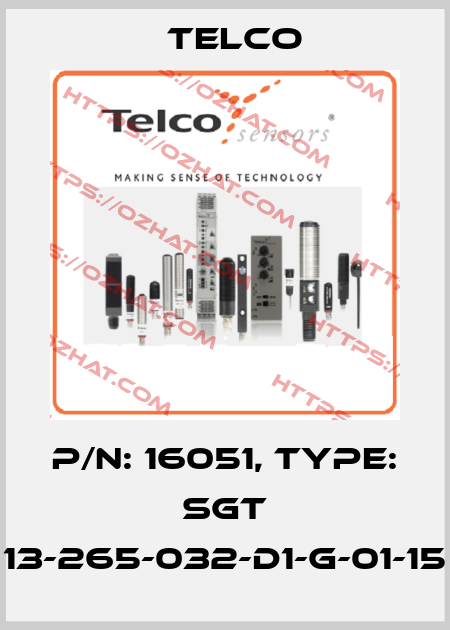 p/n: 16051, Type: SGT 13-265-032-D1-G-01-15 Telco