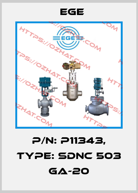 p/n: P11343, Type: SDNC 503 GA-20 Ege