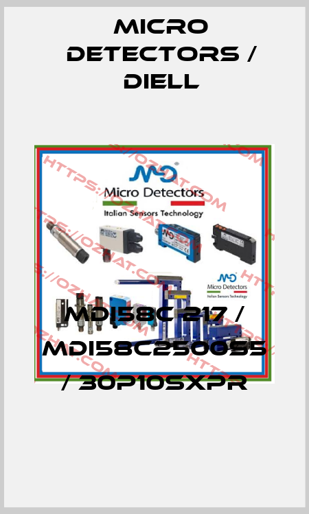 MDI58C 217 / MDI58C2500S5 / 30P10SXPR
 Micro Detectors / Diell