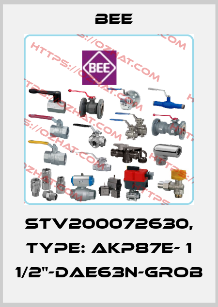 STV200072630, Type: AKP87E- 1 1/2"-DAE63N-GROB BEE