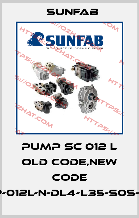 PUMP SC 012 L old code,new code SAP-012L-N-DL4-L35-S0S-000 Sunfab