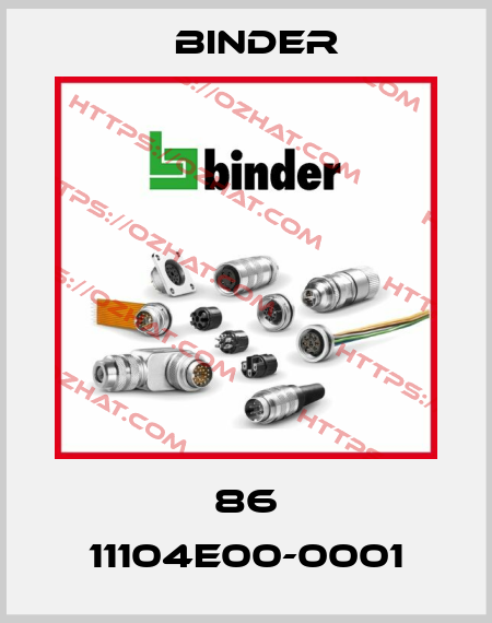 86 11104E00-0001 Binder