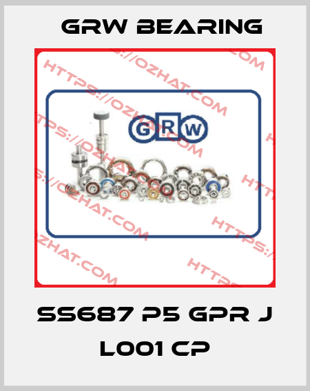 SS687 P5 GPR J L001 CP GRW Bearing