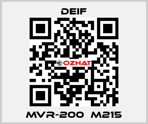 MVR-200  M215 Deif