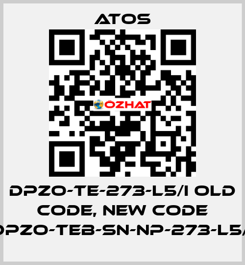 DPZO-TE-273-L5/I old code, new code DPZO-TEB-SN-NP-273-L5/I Atos