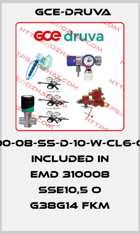 EMD3100-08-SS-D-10-W-CL6-CL6-Ar,  included in EMD 310008 SSE10,5 O G38G14 FKM Gce-Druva